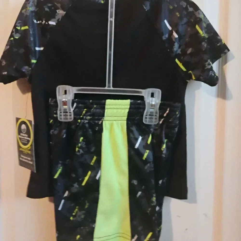Athletic Works Kids Matching Set - Black and Neon Green